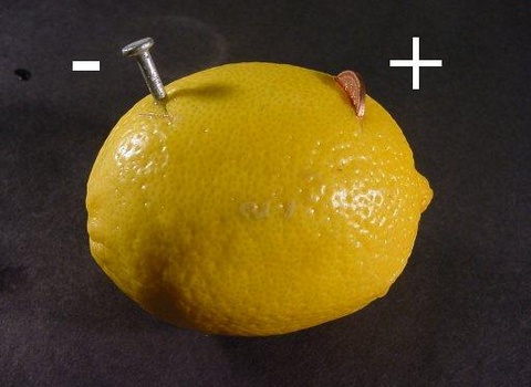 лимон - аккумулятор